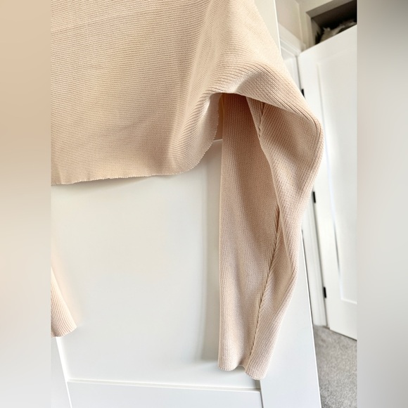 NWT SIMON’S Finely Ribbed Knit Bolero Shrug • Ivory Beige • small/ medium - Picture 6 of 9